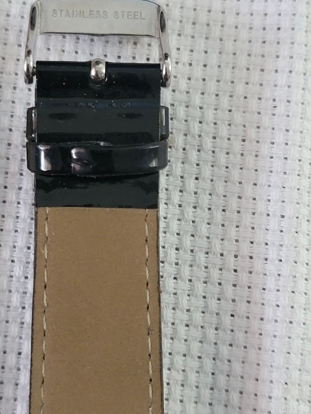 Mary Kay Black Strap Square Analog Watch with White Dial